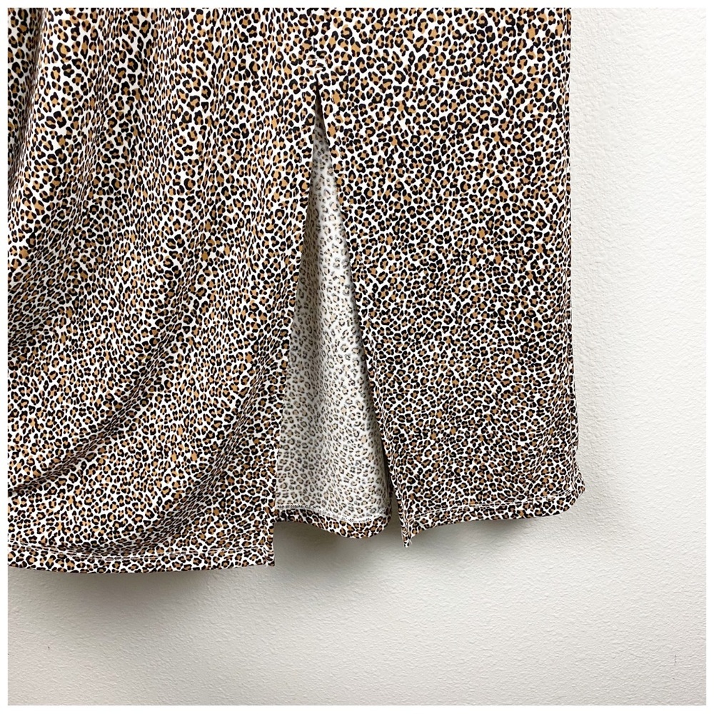 Banana Republic Fit and Flare Leopard Print Long Sleeve Midi Dress‎ Size XS - Picture 6 of 12